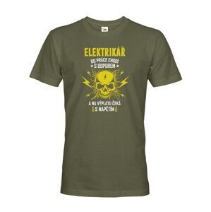 Pánské tričko Elektrikář do práce chodí s odporem - ideální dárek k narozeninám