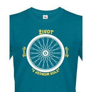 Originálne pánske tričko pre cyklistu Život v jednom kole