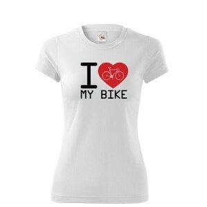 Dámské tričko pro cyklisty I love my bike - ideální dárek