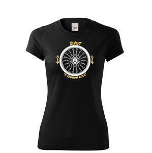 Originální dámské tričko pro cyklistu Život v jednom kole
