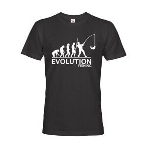 ⇒ Vtipné tričko pro rybáře s potiskem Rybářská evoluce