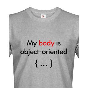 Pánské tričko pro programátory My body is object oriented