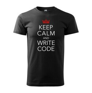 Pánské tričko pro programátory Keep calm and write code s dopravou jen za 46 Kč