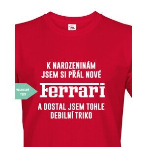Pánské vtipné a  originální tričko K narozeninám / Vánocům jsem si přál...