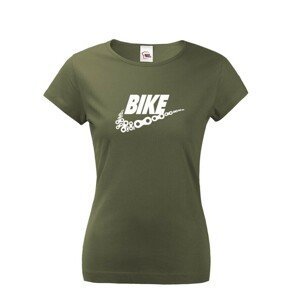 Dámské tričko pro cyklisty BIKE - vtipná parodie známé značky