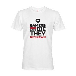 Pánské Geek triko pro hráče pc Gamers don't die they Respawn