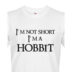 Pánské tričko "I am not short I am Hobbit" -  Nejsem malý, jsem hobit