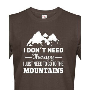 Pánské tričko pro turisty a cestovatele s potiskem hory
