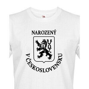 Pánské retro tričko se lvem a znakem ČSSR - Narozený v Československu