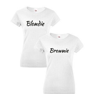 Dámská BFF trička Blondie a Brownie - stylová trika pro kamarádky