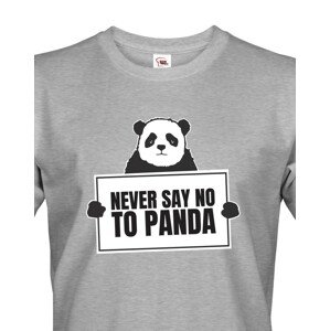 Pánské tričko s potiskem NEVER SAY NO TO PANDA - tričko pro správné geeky