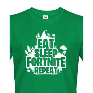 Pánské tričko s potiskem  Eat Sleep Fortnite Repeat