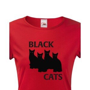 Dámské tričko s kočkama Black Cats