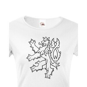 Dámské retro tričko s Českým lvem  - vlastenecké tričko