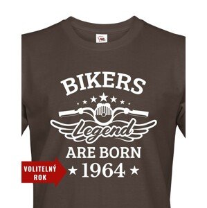 Pánské tričko pro motorkáře k narozeninám Bikers Legend Are Born