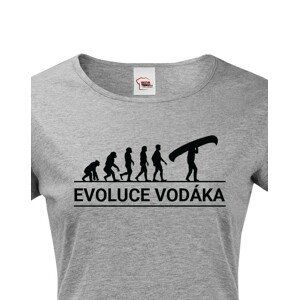 Dámské tričko pro vodáky Evoluce vodáka - super tričko pro vodáky