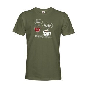 Pánské tričko Mě má rád pro milovníky dobré kávy a vína