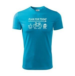 Pánské tričko Plans for Today - ideální dárek pro cyklistu