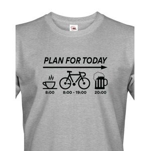 Pánské tričko Plans for Today - ideální dárek pro cyklistu