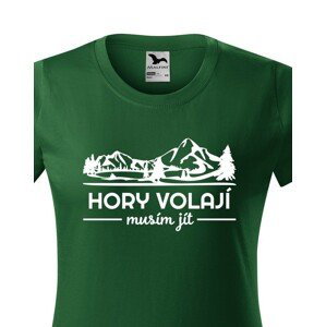 Dámské turistické triko Hory volají musím jít