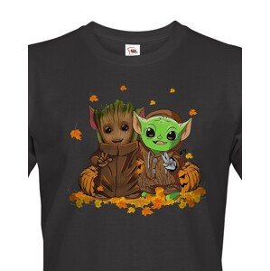 Pánské tričko Mistr Yoda a Groot - ideální pro každého fanouška