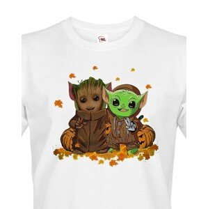 Pánské tričko Mistr Yoda a Groot - ideální pro každého fanouška