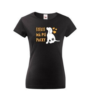 Dámské tričko -Štěstí má psí packy