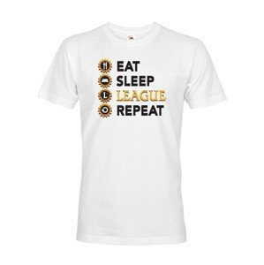 Pánské tričko Eat sleep league repeat - tričko pro fanoušky