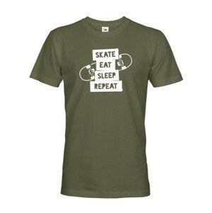 Pánske tričko Skate-eat-sleep-repeat - triko se skejtem