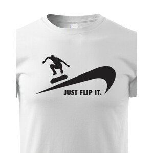 Dětské tričko - Just flip it - tričko pro skejťáka se skateboardem