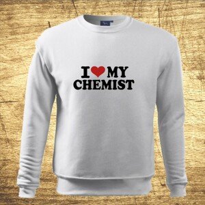 Mikina s motívom I love my chemist