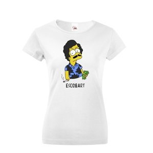 Dámské tričko s Bartem Simpsonem parodující Pabla Escobara