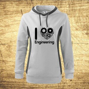 Mikina s motívom I love engineering