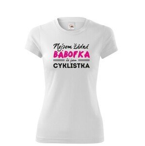 Dámské tričko s vtipným potiskem Nejsem žádná bábofka já jsem cyklistka