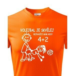 Pánské volejbalové tričko s vtipným potiskem Volejbal je skvělej