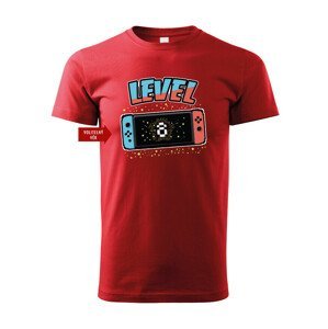 Dětské narozeninové tričko s potiskem Nintendo Switch a nápisem Level