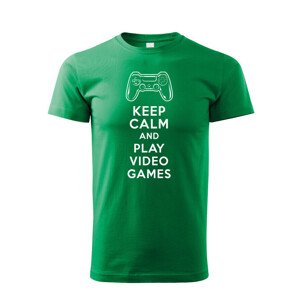 Dětské tričko s potiskem Keep calm and play games - pro hráče