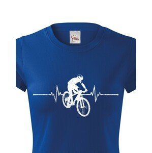Dámské tričko s tepem cyklisty - pro nadšence MTB