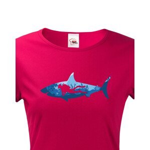 Dámské tričko se žralokem - kvalitní potisk a rychlé dodání