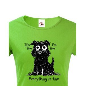 Dámské vtipné tričko s potiskem Pejska ve stresu