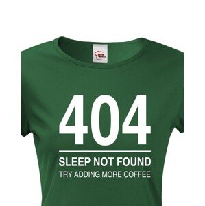 Dámské tričko pro programátory 404 sleep not found