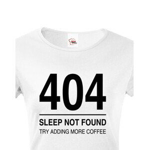 Dámské tričko pro programátory 404 sleep not found