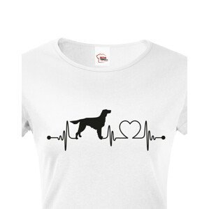 Dámské tričko pro milovníky zvířat - Irský setr tep
