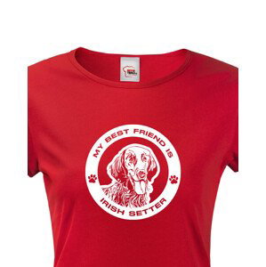 Dámské tričko Irský setr - dárek pro milovníky psů