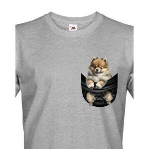 Pánské tričko Pomeranian v kapsičce - kvalitní tisk a rychlé dodání