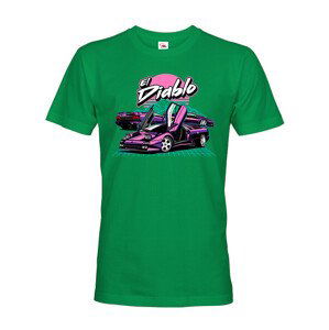 Pánské tričko s potiskem Lamborghini el diablo  - tričko pro milovníky aut