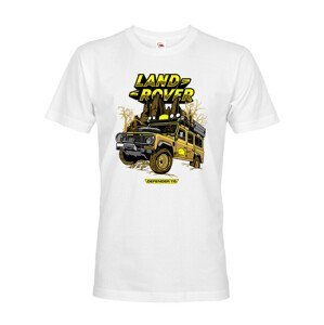 Pánské tričko s potiskem Land Rover Camel  - tričko pro milovníky aut