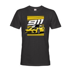 Pánské tričko s potiskem Porsche 911 GT3 RS yellow -  tričko pro milovníky aut