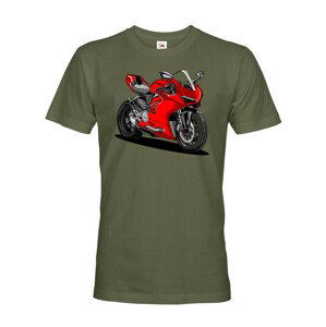 Pánské tričko Ducati Panigale VS - nucený k práci - motorkářský motiv
