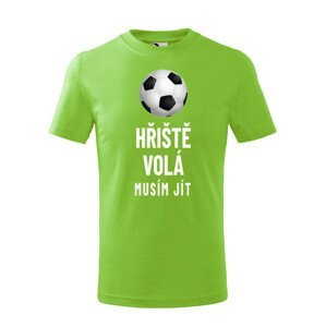 Dětské tričko s potiskem Hřiště volá musím jít - tričko pro milovníky fotbalu